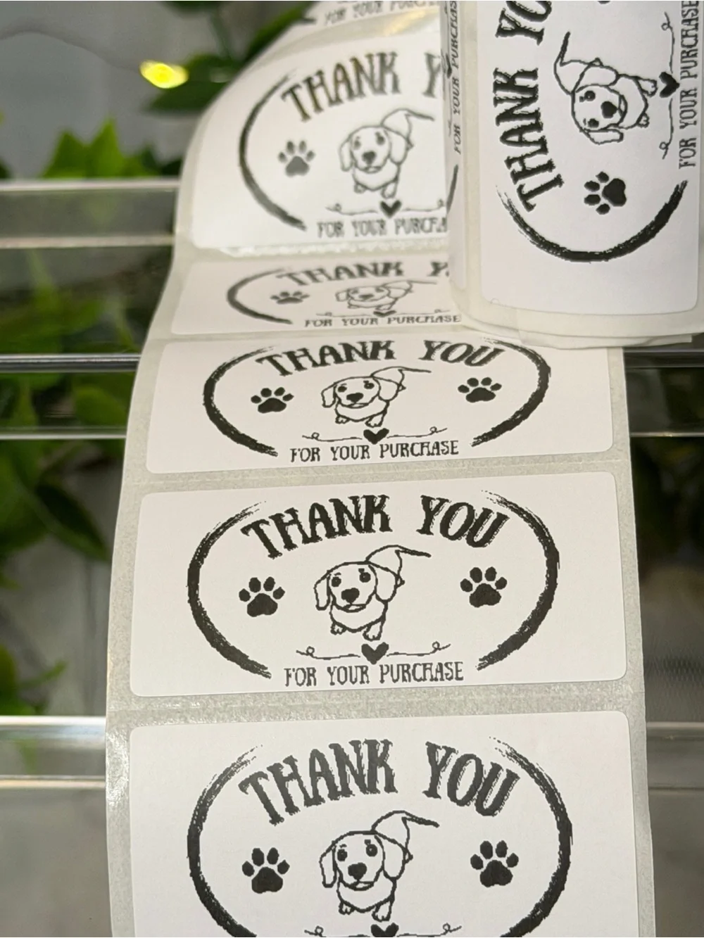 200 Dachshund Thank You Stickers 2x1 Small Business Shipping Labels Cute Dog